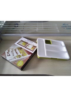 Drawer Store Kitchen Drawer Store Organizer White/Green  - Image 1