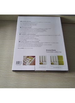 Drawer Store Kitchen Drawer Store Organizer White/Green  - Image 2