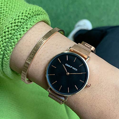 Joker & Witch Stainless Steel Dandelion Rosegold Analogue Watch Bracelet Stack For Women's - Image 2