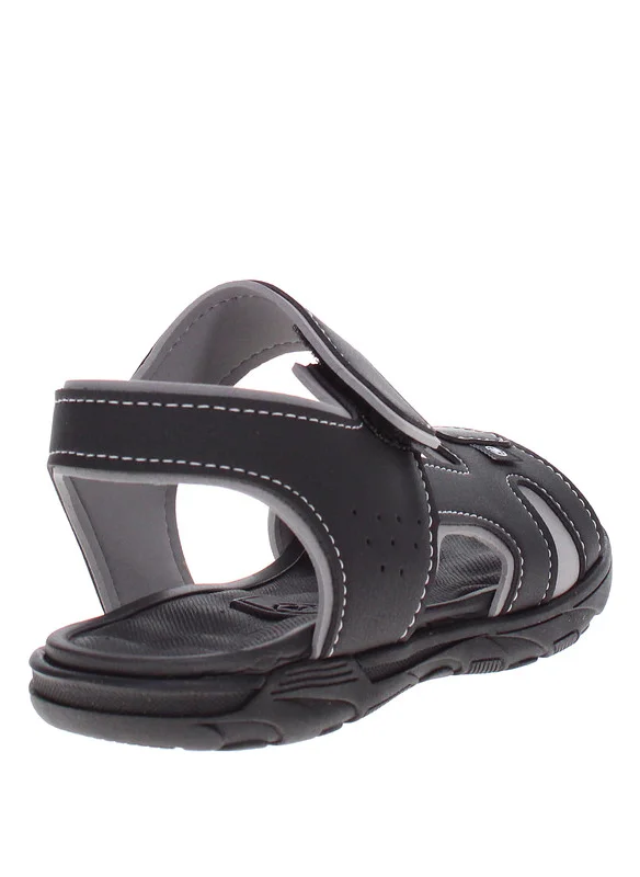 MOLEKINHO Molekinho Pre Teen Boys Sandals With Back Strap Black | Made In Brazil