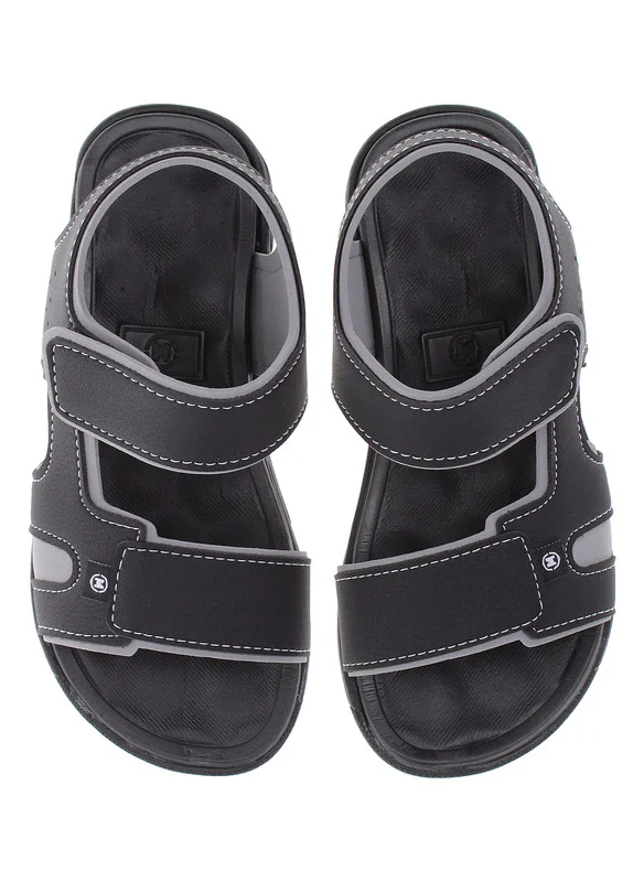 MOLEKINHO Molekinho Pre Teen Boys Sandals With Back Strap Black | Made In Brazil