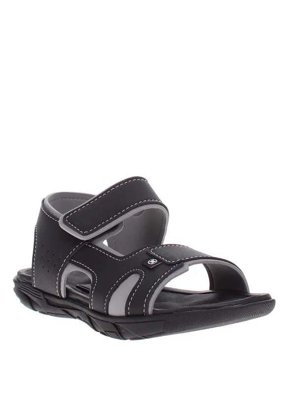 موليكينهو Molekinho Pre Teen Boys Sandals With Back Strap Black | Made In Brazil