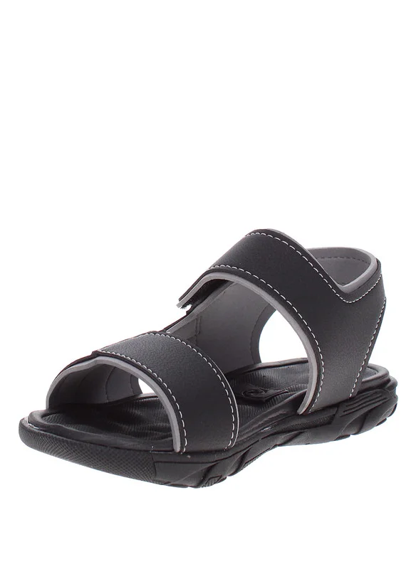 موليكينهو Molekinho Pre Teen Boys Sandals With Back Strap Black | Made In Brazil