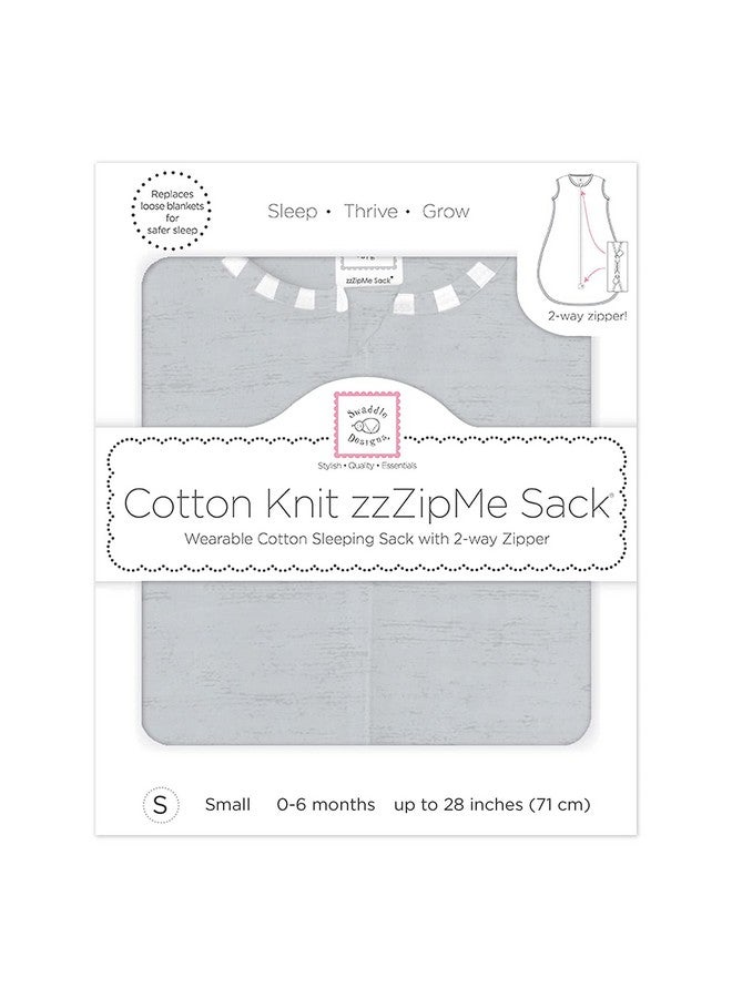 SwaddleDesigns Baby Sleep Sack 6-12 Months, Cotton Knit Wearable Blanket with 2-Way Zipper, Non-Weighted Sleeping Sack for Safer Sleep, Heathered Gray, Medium - Image 3