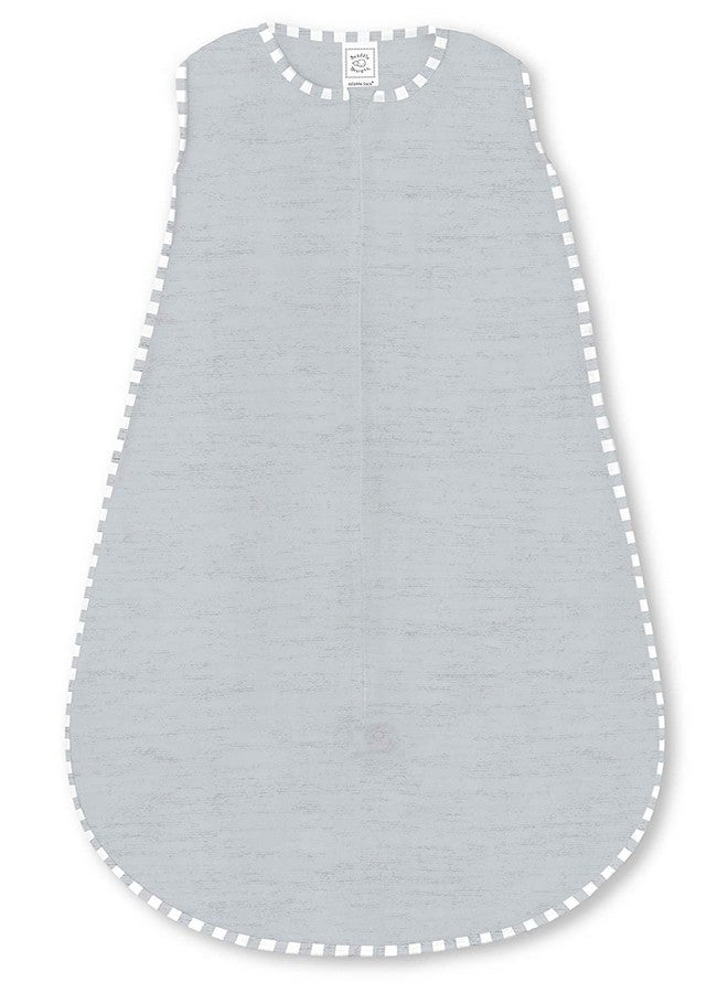SwaddleDesigns Baby Sleep Sack 6-12 Months, Cotton Knit Wearable Blanket with 2-Way Zipper, Non-Weighted Sleeping Sack for Safer Sleep, Heathered Gray, Medium - Image 1