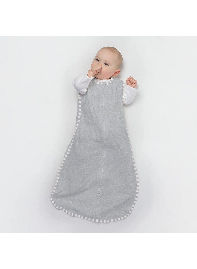 SwaddleDesigns Baby Sleep Sack 6-12 Months, Cotton Knit Wearable Blanket with 2-Way Zipper, Non-Weighted Sleeping Sack for Safer Sleep, Heathered Gray, Medium - Image 2