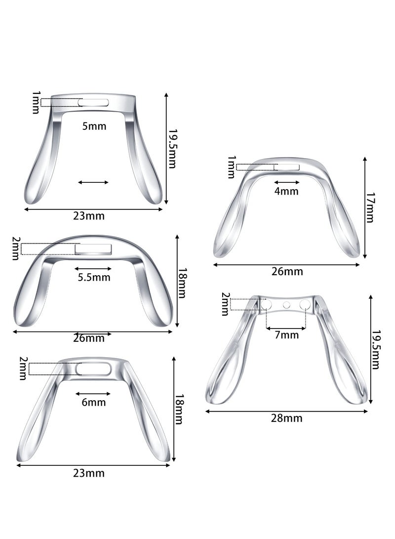 Generic 24-Piece U-Shaped Eyeglasses Nose Pads Set - Anti-Slip Plastic Support Retainers for Glasses and Sunglasses, Includes 6 Styles of Comfortable Nose Pieces. Perfect Eyewear Accessories!  - Image 2