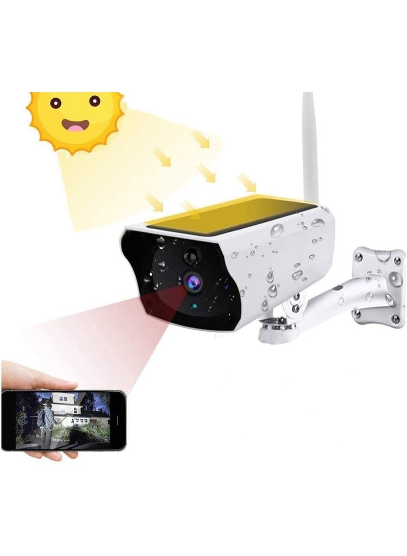 Outdoor Solar Security Camera, 1080P WiFi Surveillance Camera with PTZ, Motion Detection, Night Vision, Two-Way Audio, Dual Spotlights, IP67 Waterproof, 64GB Memory Card Included - Image 1