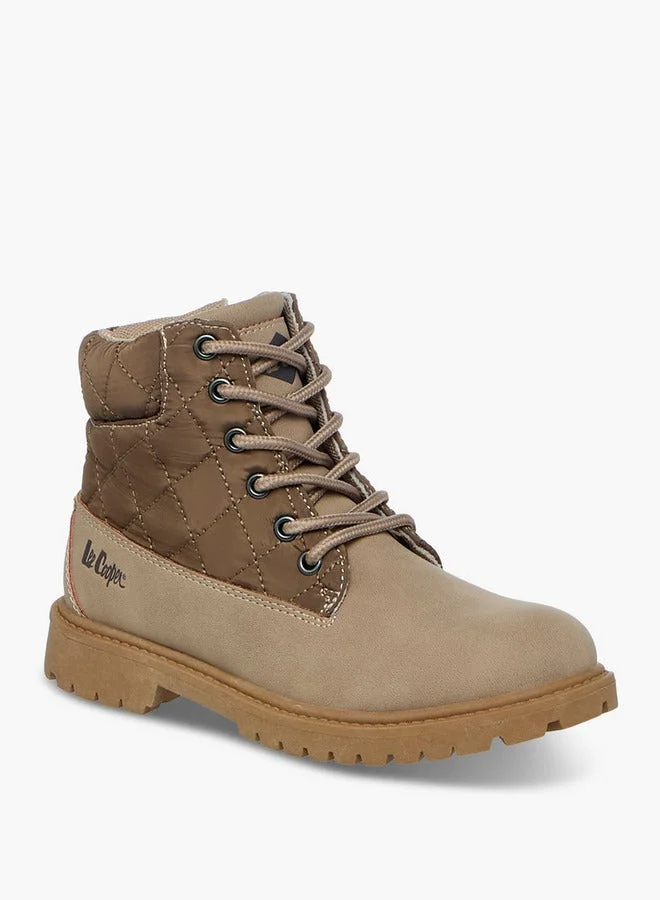Lee Cooper Boys' Quilted Ankle Boots with Zip Closure