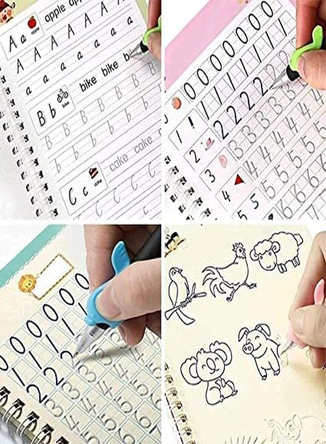 SOUND TECH Sank Magic Practice Copybook, (4 Book + 10 Refill) Number Tracing Book for Preschoolers with Pen, Magic Calligraphy Copybook Set Practical Reusable Writing Tool Simple Hand Lettering - Image 3