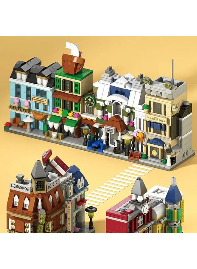 618PCS Collectible Building Blocks Set Two Piece Street Scene Architecture Birthday Gift - Image 4