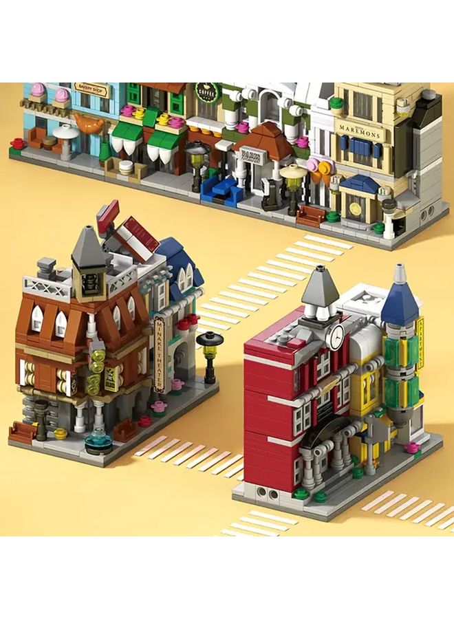 618PCS Collectible Building Blocks Set Two Piece Street Scene Architecture Birthday Gift - Image 5