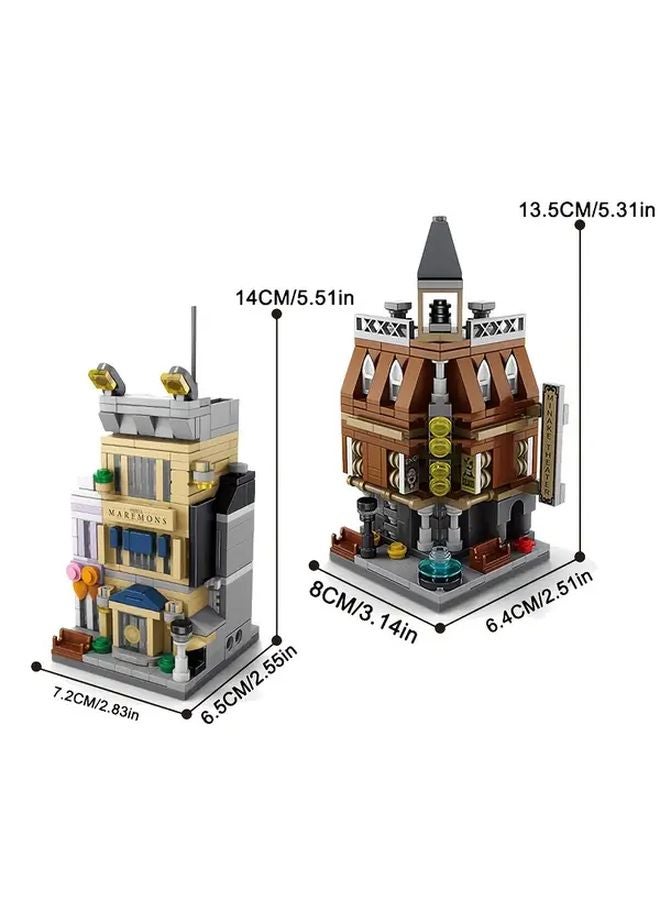 618PCS Collectible Building Blocks Set Two Piece Street Scene Architecture Birthday Gift - Image 1