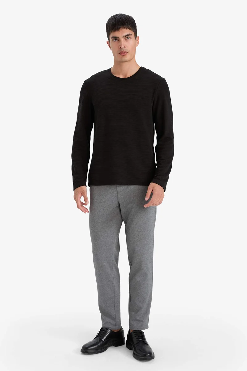 ديفاكتو Tailored Fit Straight Leg Trousers