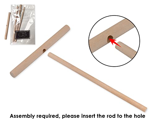 DS.DISTINCTIVE STYLE DS. DISTINCTIVE STYLE Crepe Spreader 2 Pieces 6.1 Inches x 4.7 Inches Natural Wooden T-Shaped Tool for Crepes Wooden Crepe Maker Pancake Maker Tool - Image 3