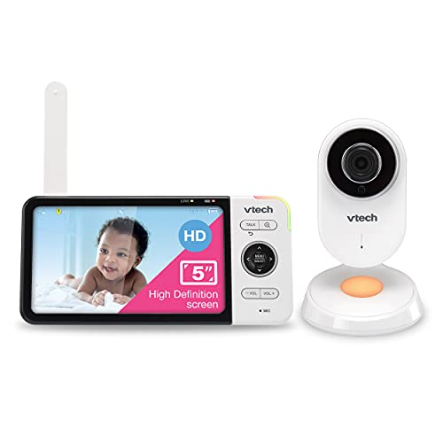 VTech VM818HD Baby Monitor, 5" 720p Screen, Night Light, 110-degree Wide-Angle True-Color DayVision, HD No Glare NightVision, 1000ft Range, 2-Way Talk, Secure Transmission No WiFi - Image 1