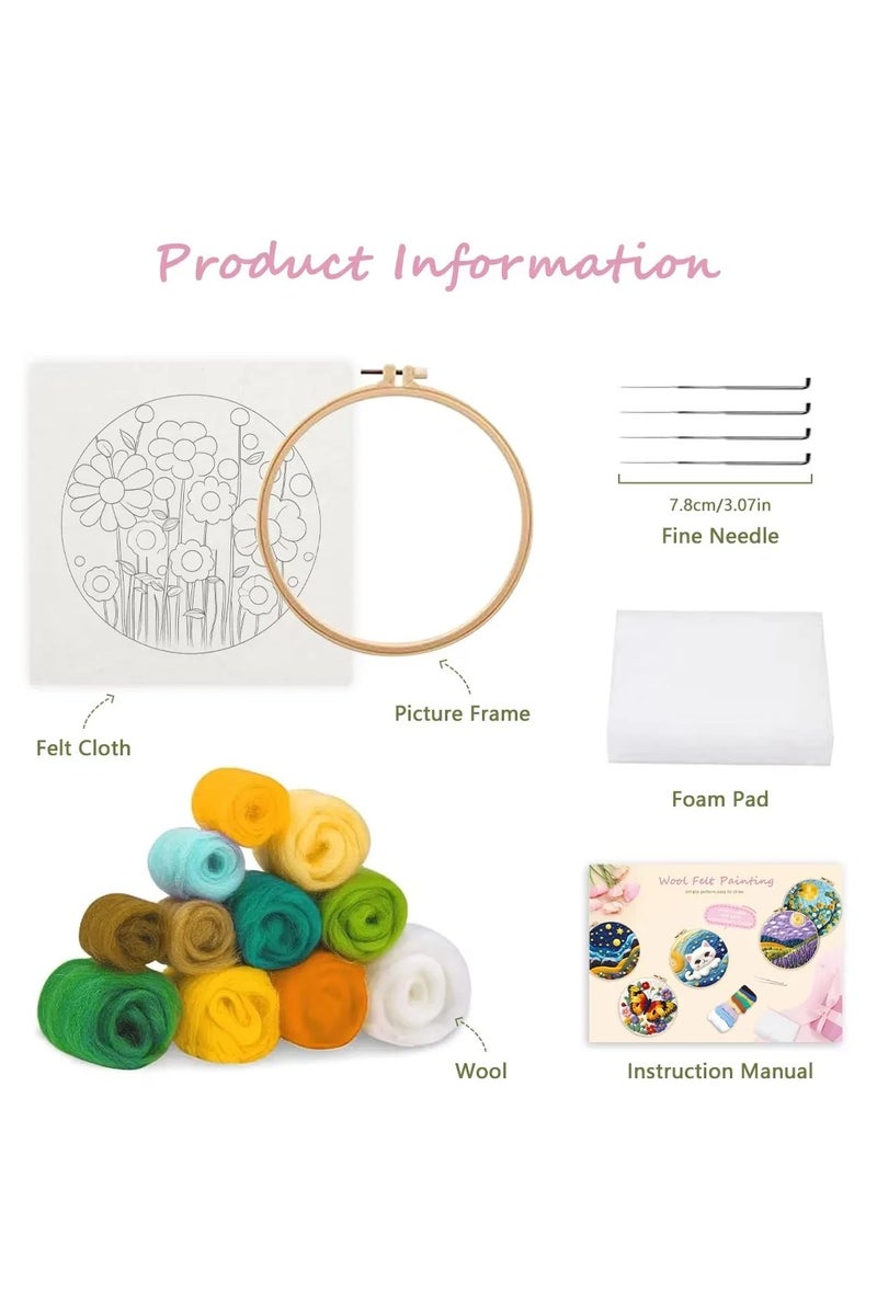 Wool needle felt painting kit - Image 2