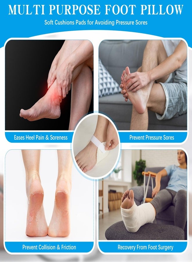 Sosation 8 Pairs Heel Protectors Sheepskin Adjustable Heel Protectors for Pressure Sores Fleece Soft and Comfort Cover for Sitting or in Bed Cushions Pads for Boot Ankle Foot - Image 3