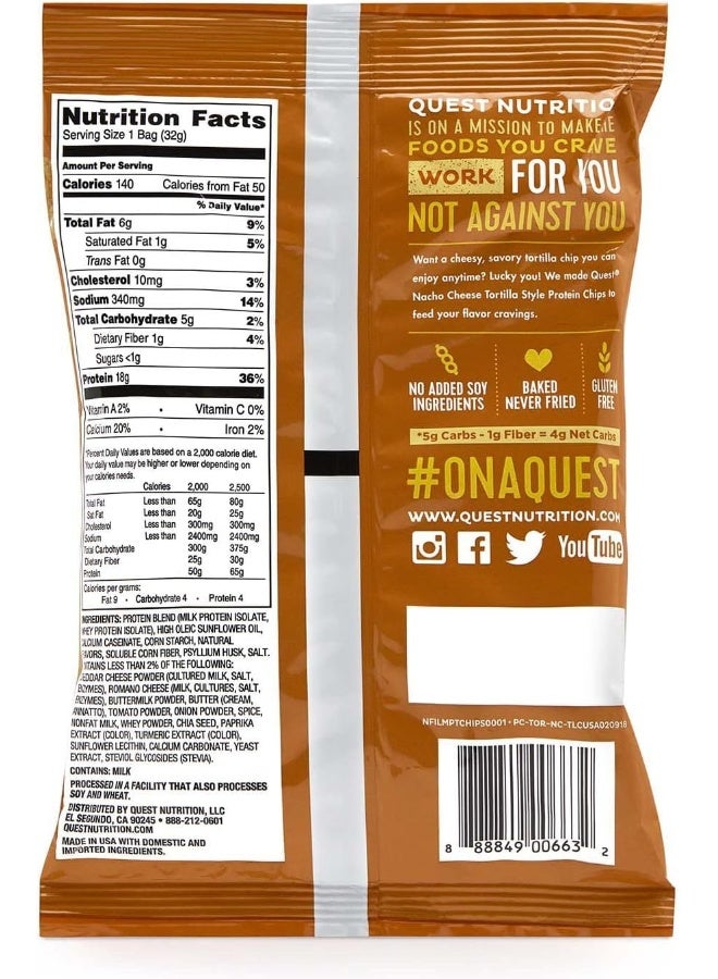 Quest Nutrition Protein Tortilla Chips, Nacho, 8 Count - Image 3
