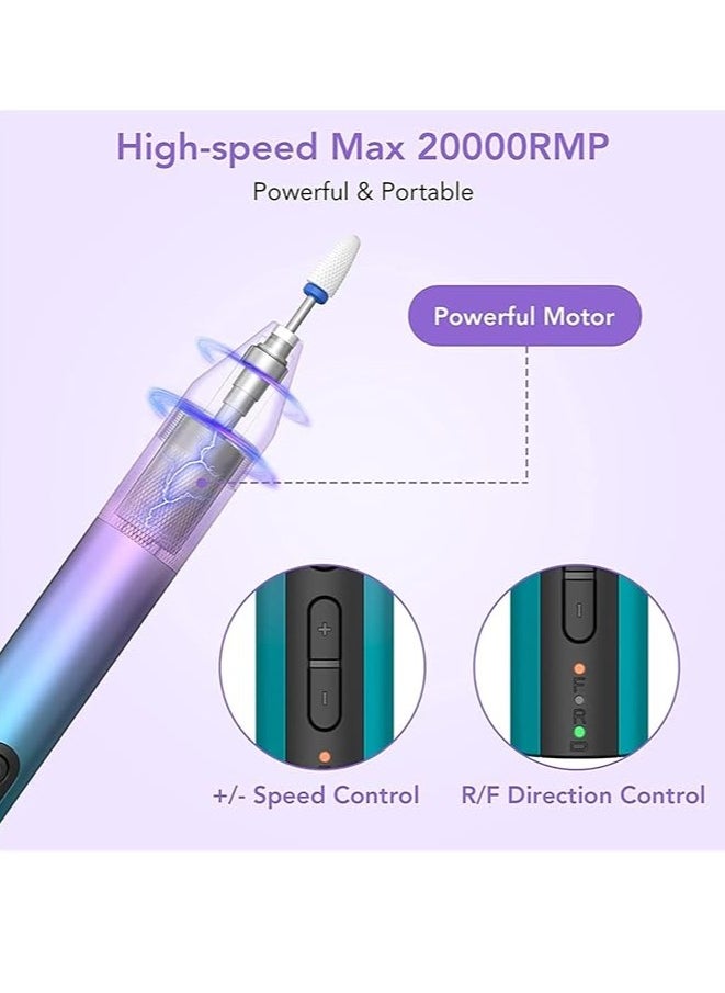 Generic - Electric nail file, Cordless electric nail drill, for acrylic nails, Gel polish, for manicure and pedicure, tools for nail file, salon nail equipment - Image 1