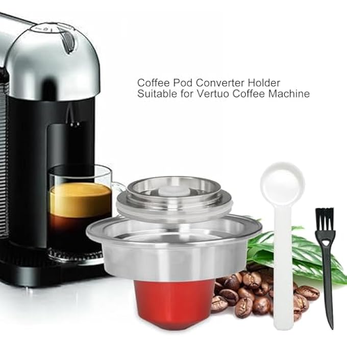 Goshyda Reusable Coffee Pods Adapter For Coffee Machine Stainless Steel Coffee Capsule Adapter Converter Holder Transforms Large Capsules Into Small Ones - Image 3