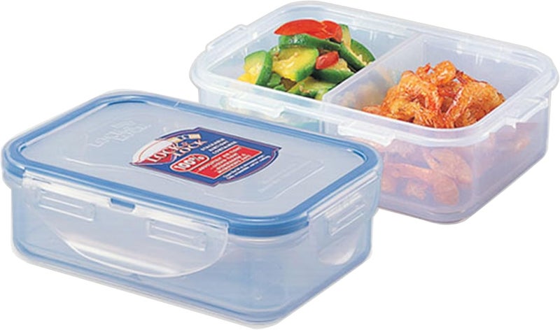 LocknLock Rectangular Short Food Container 350Ml With Divider - Image 1