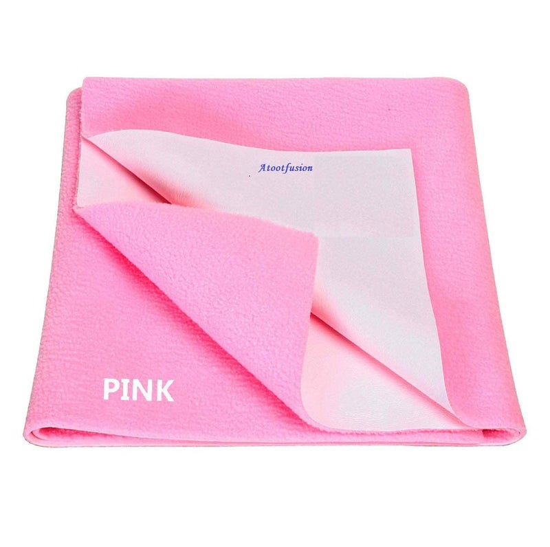 ATOOTFUSION Waterproof Quick Dry Sheet for Baby | Bed Pad Anti-Piling Fleece Extra Absorbent Washable Matress Protector | Baby Bed Protector Sheet for Toddler Children (Small - 28"x19", Sunshine Rose) - Image 2