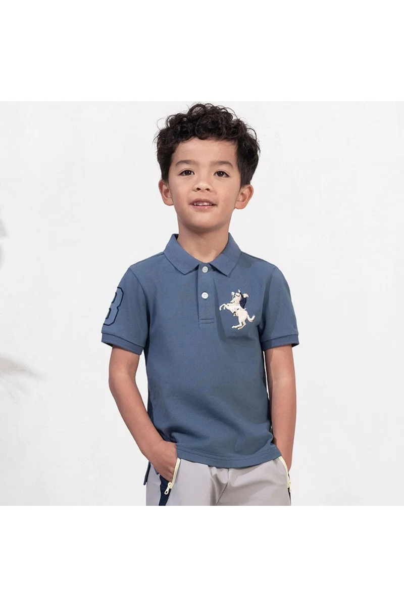 جيوردانو قميص بولو أزرق للأولاد