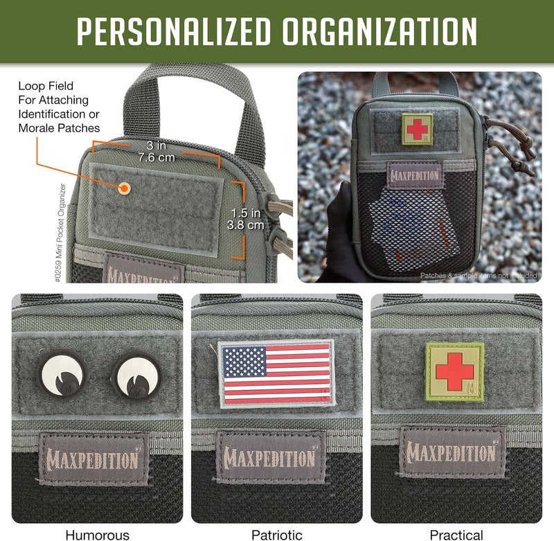 Maxpedition Mini Pocket Organizer in Foliage Green - Compact EDC Pouch for Tools and Essentials - Image 5