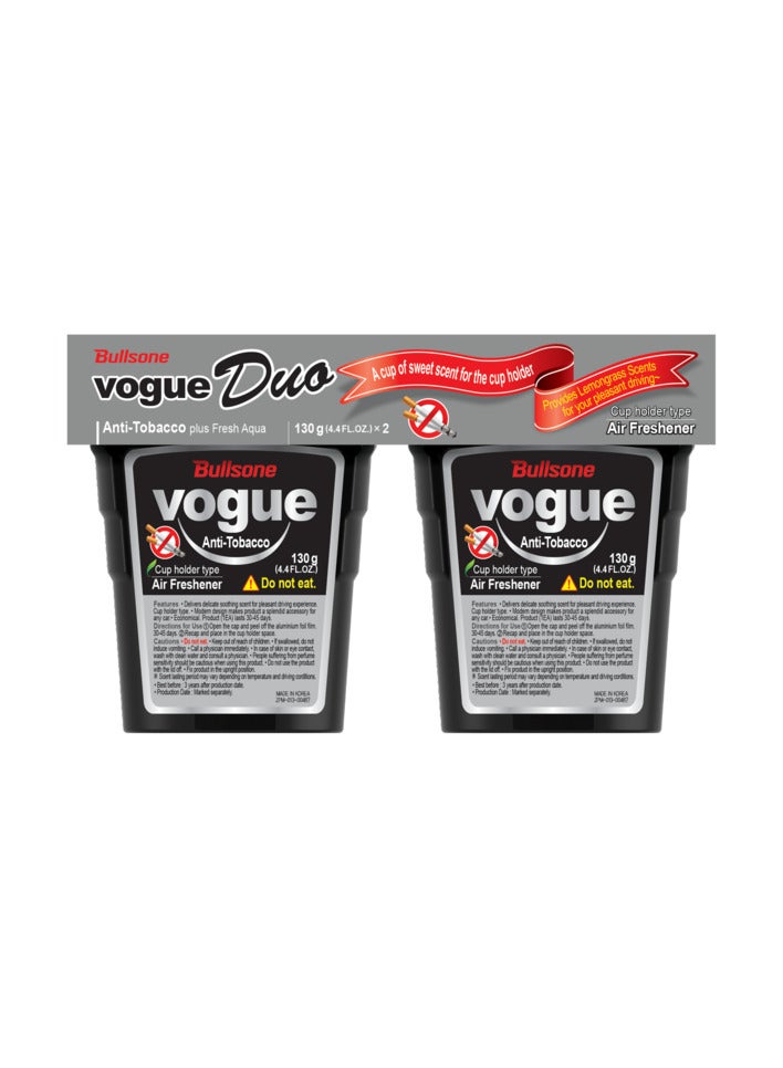Bullsone 2-Piece Vogue Cup Holder Type Car Air Freshener 130 g - Image 1