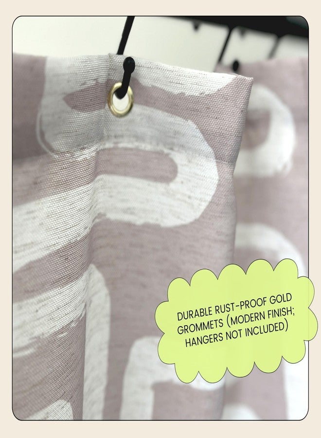 Worthwhile Goods Linen Beige White Abstract Print Shower Curtain - Boho Pattern - Modern Minimalist Home Decor - Neutral Scandi Style Fabric Shower Curtain For Any Bathroom - 72x72 Inches (Linen Lines) - Image 5