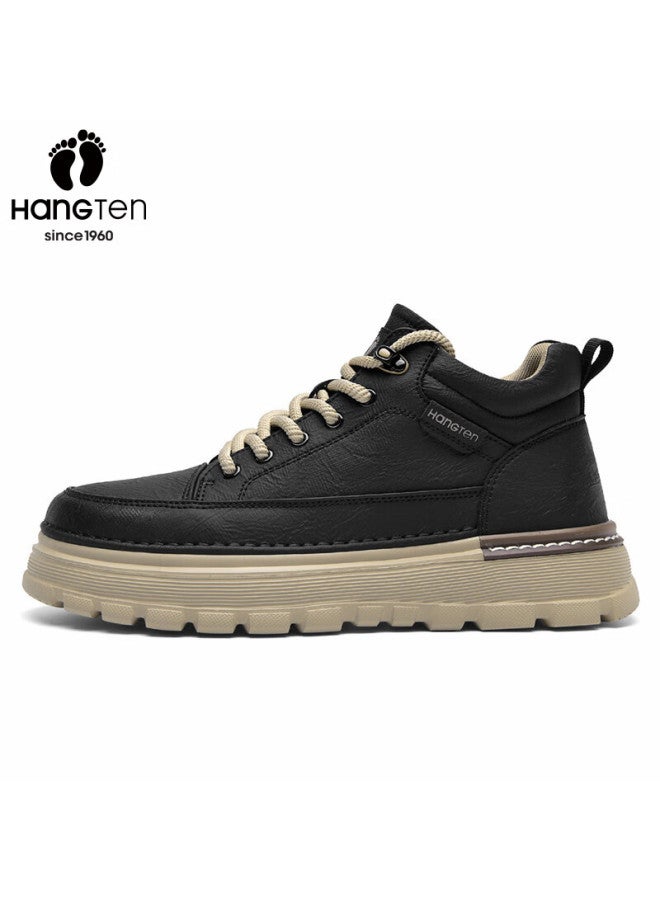 Hang Ten Men's Autumn Winter Work Boots Lightweight Casual Shoes Faded Gradient Sports Shoes Sneakers Soft Sole Height Increasing Martin Boots - Image 5