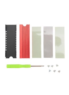 Thoraya M.2 NVME 2280 SSD Heatsink Support Single Double Sided SSD Heatsink with Thermal Silicone Pads for PC for PS5 for PS5 Slim Red  - Image 4