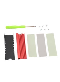 Thoraya M.2 NVME 2280 SSD Heatsink Support Single Double Sided SSD Heatsink with Thermal Silicone Pads for PC for PS5 for PS5 Slim Red  - Image 3
