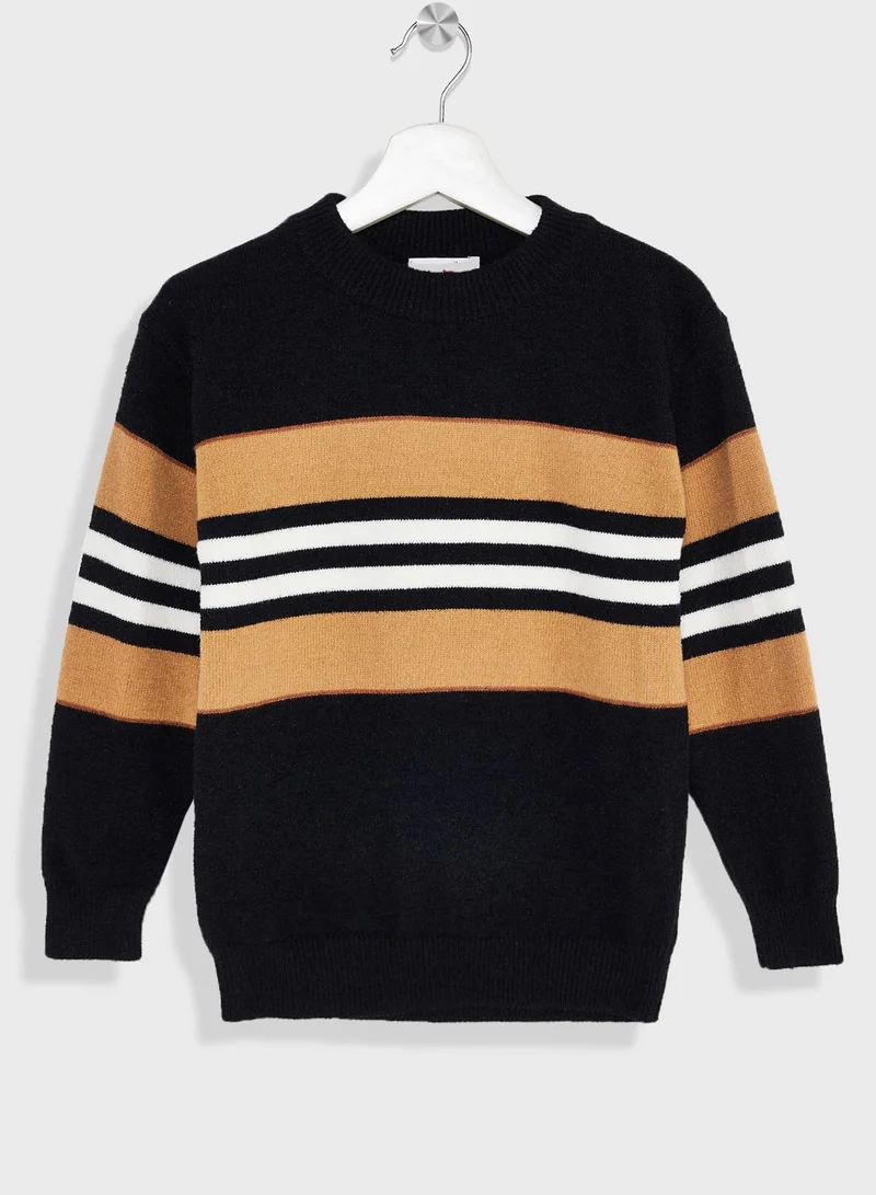 Pinata Boys Crew Neck Stripe Sweater