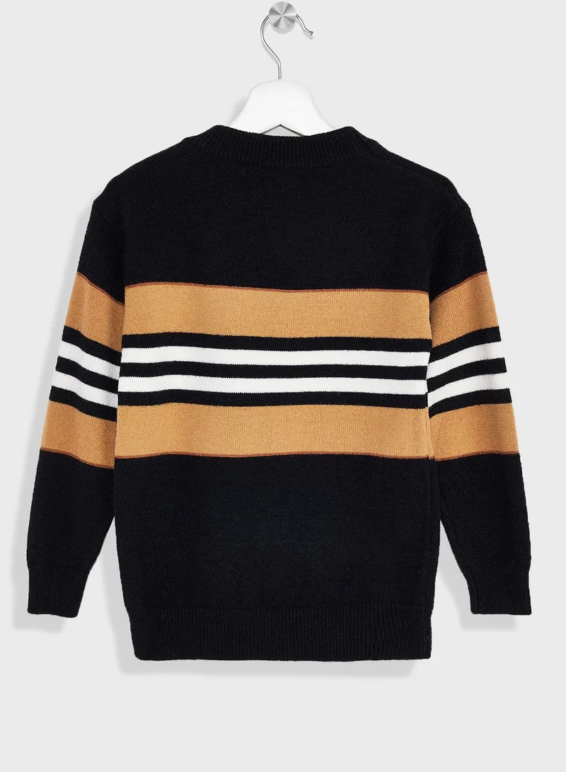 Pinata Boys Crew Neck Stripe Sweater