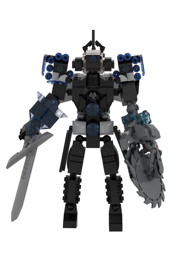 520 Pcs Skibidi Toilet Man Toy Building Blocks Armored Sword Chainsaw Monitor Man Toy Ideas Toys Battle Game Model Ideas Toys Gifts For Adult And Kids  - Image 3