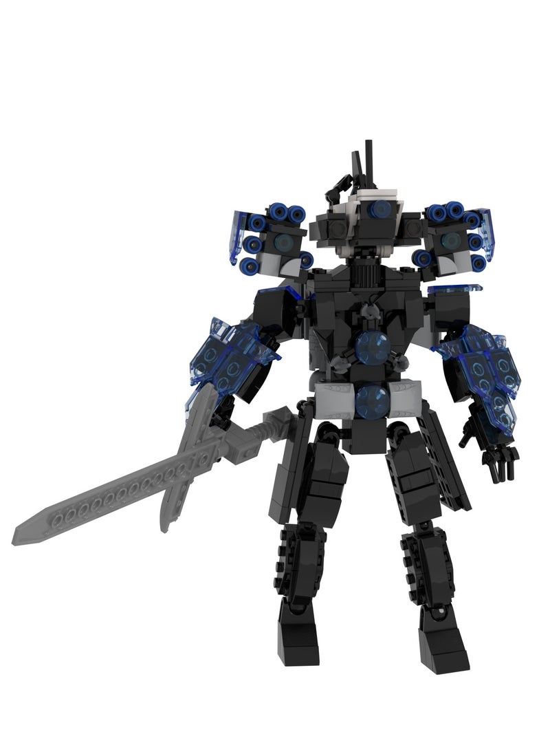 520 Pcs Skibidi Toilet Man Toy Building Blocks Armored Sword Chainsaw Monitor Man Toy Ideas Toys Battle Game Model Ideas Toys Gifts For Adult And Kids  - Image 4