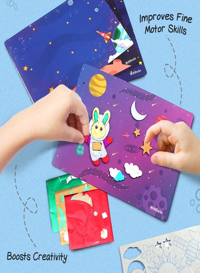 FIRSTCRY INTELLISKILLS مجموعة إنتليسكلز للفنون والحرف اليدوية للأطفال، مجموعة اصنعها بنفسك للأطفال، مجموعة أدوات حرفية للبنات والأولاد من عمر 3 سنوات فما فوق، مجموعة صنع بطاقات بدون فوضى، تعزز الإبداع والمهارات الحركية الدقيقة، هدية عيد ميلاد (المجموعة الشمسية) - Image 4