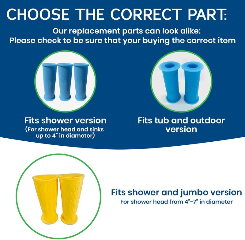 Rinseroo (2 Pack) Replacement Hose Connectors for TUB Faucet & Sprayer, Slip-On Hose Attachment for Cleaning Tubs & Bathing Pets. Faucet Adapter Fits Spouts Up to 3" Wide ( Sold Separately)… - Image 3