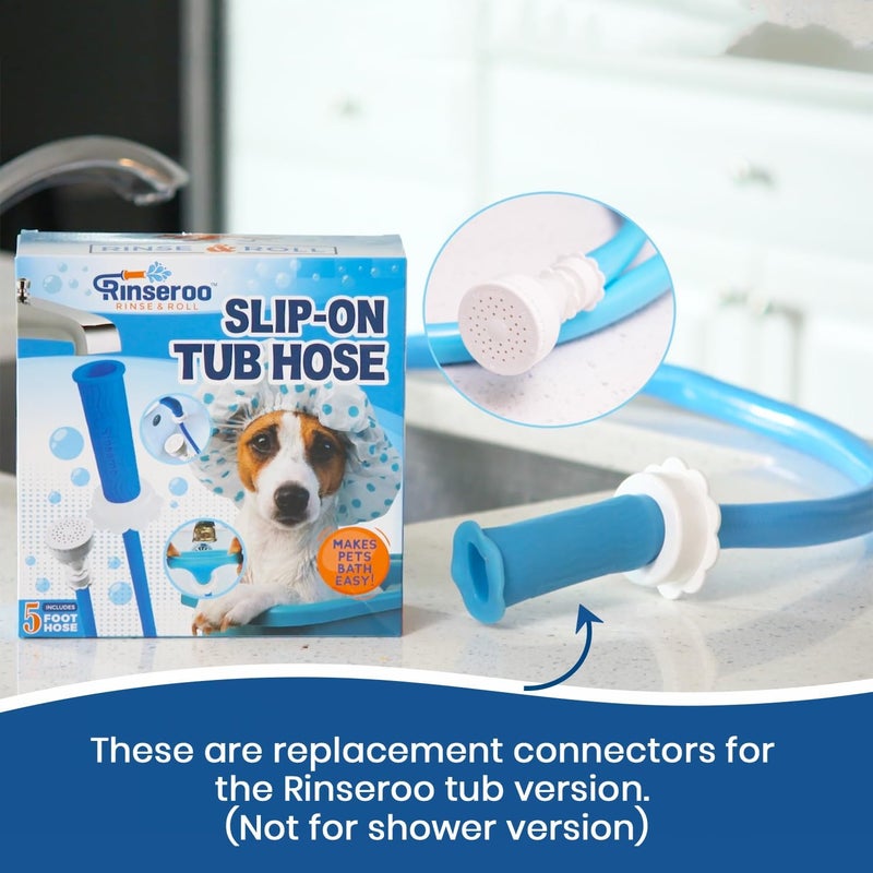 Rinseroo (2 Pack) Replacement Hose Connectors for TUB Faucet & Sprayer, Slip-On Hose Attachment for Cleaning Tubs & Bathing Pets. Faucet Adapter Fits Spouts Up to 3" Wide ( Sold Separately)… - Image 5