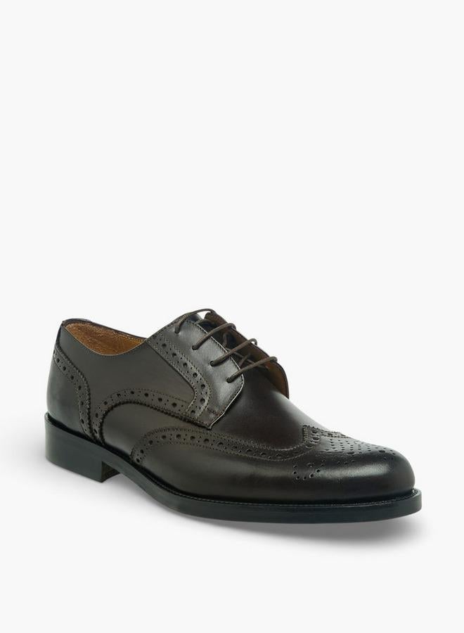 DUCHINI Men Lace-Up Leather Derby Shoes - Image 1
