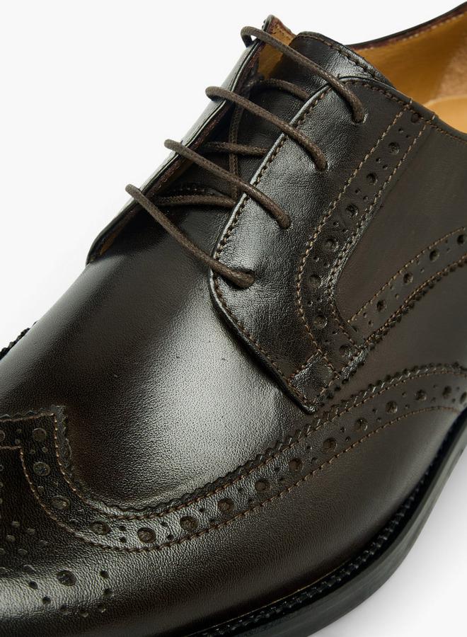 DUCHINI Men Lace-Up Leather Derby Shoes - Image 4