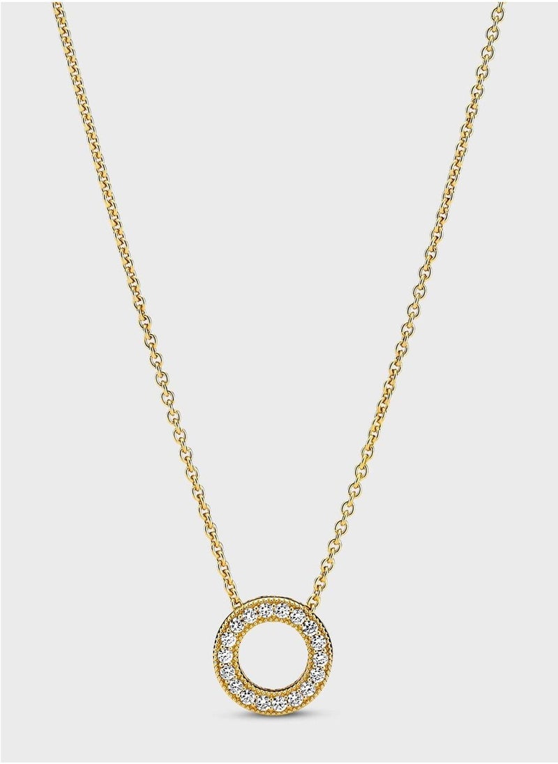 PANDORA Pandora Logo Pavé Circle Collier Necklace  - Image 1