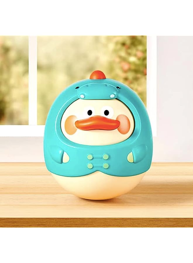 PROMASS Toy, Duck Toys, Cute Musical Toy Built in Bell, Self-balancing Toy for Baby, Gifts for Infant Boys and Girls (Green)