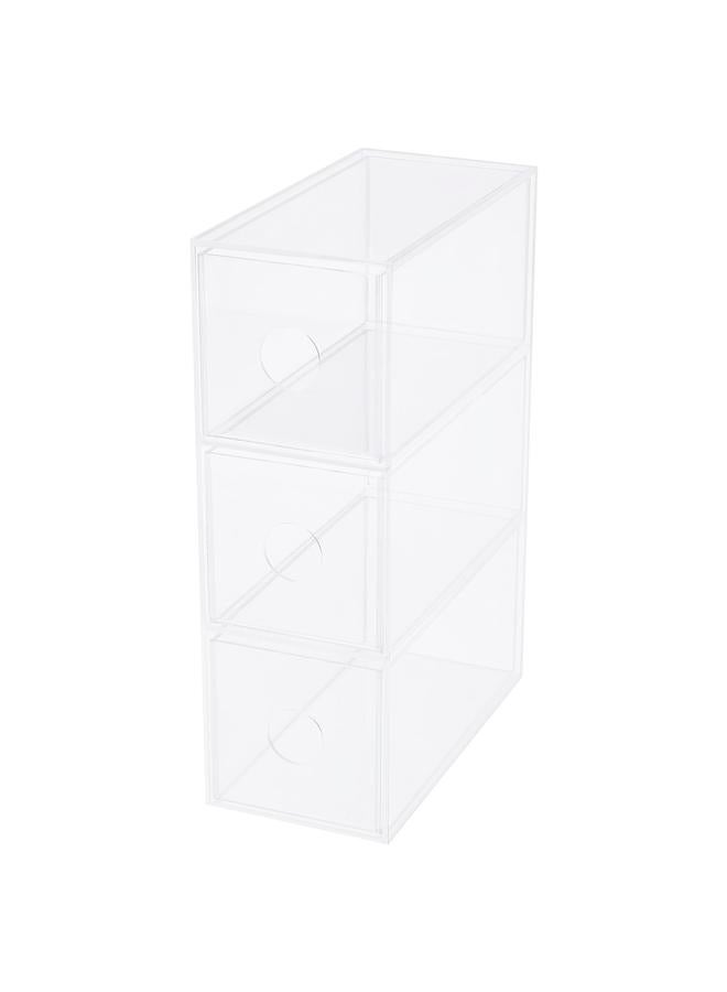 زبون خزانة مستحضرات التجميل مع 3 أدراج، 8.5 × 17 سم - Image 1