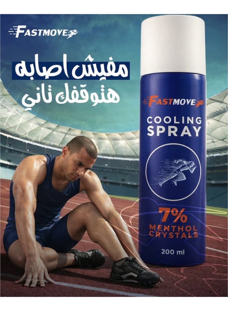 FASTMOVE Fast Move Cooling Spray 7% Menthol Crystals 200ml - Image 2