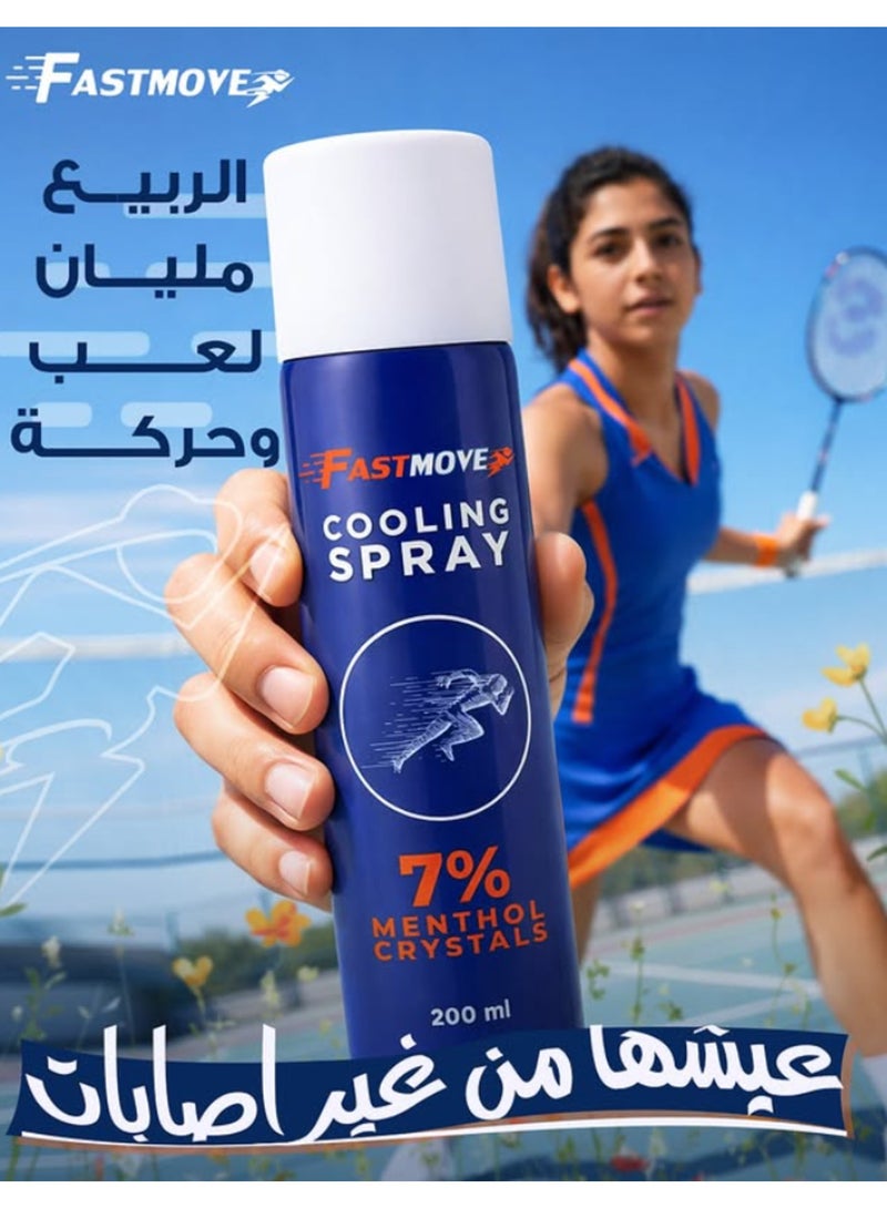 FASTMOVE Fast Move Cooling Spray 7% Menthol Crystals 200ml - Image 3