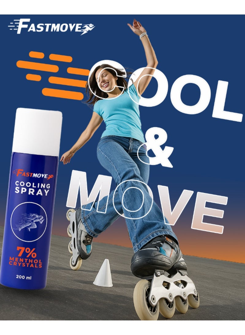 FASTMOVE Fast Move Cooling Spray 7% Menthol Crystals 200ml - Image 5