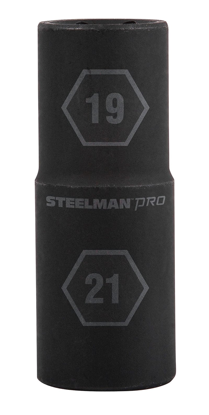 STEELMAN PRO 1/2-Inch Drive 6-Point 19mm x 21mm Double Ended Impact Flip Socket, Durable Corrosion-Resistant Steel, Laser-Etched Callouts - Image 2